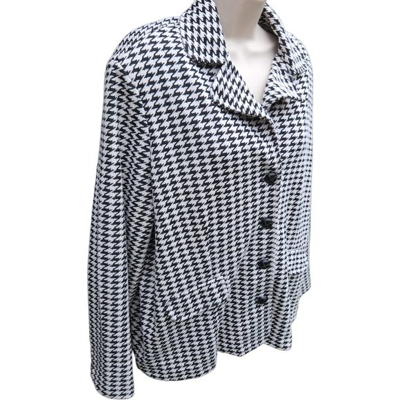 Cato Black and White Houndstooth Blazer - Picture 7 of 9